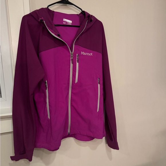 Women’s purple MARMOT jacket with hood - Picture 7 of 13